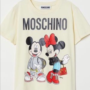 H&M x Moschino Disney Mickey Minnie Logo Tee-NWT